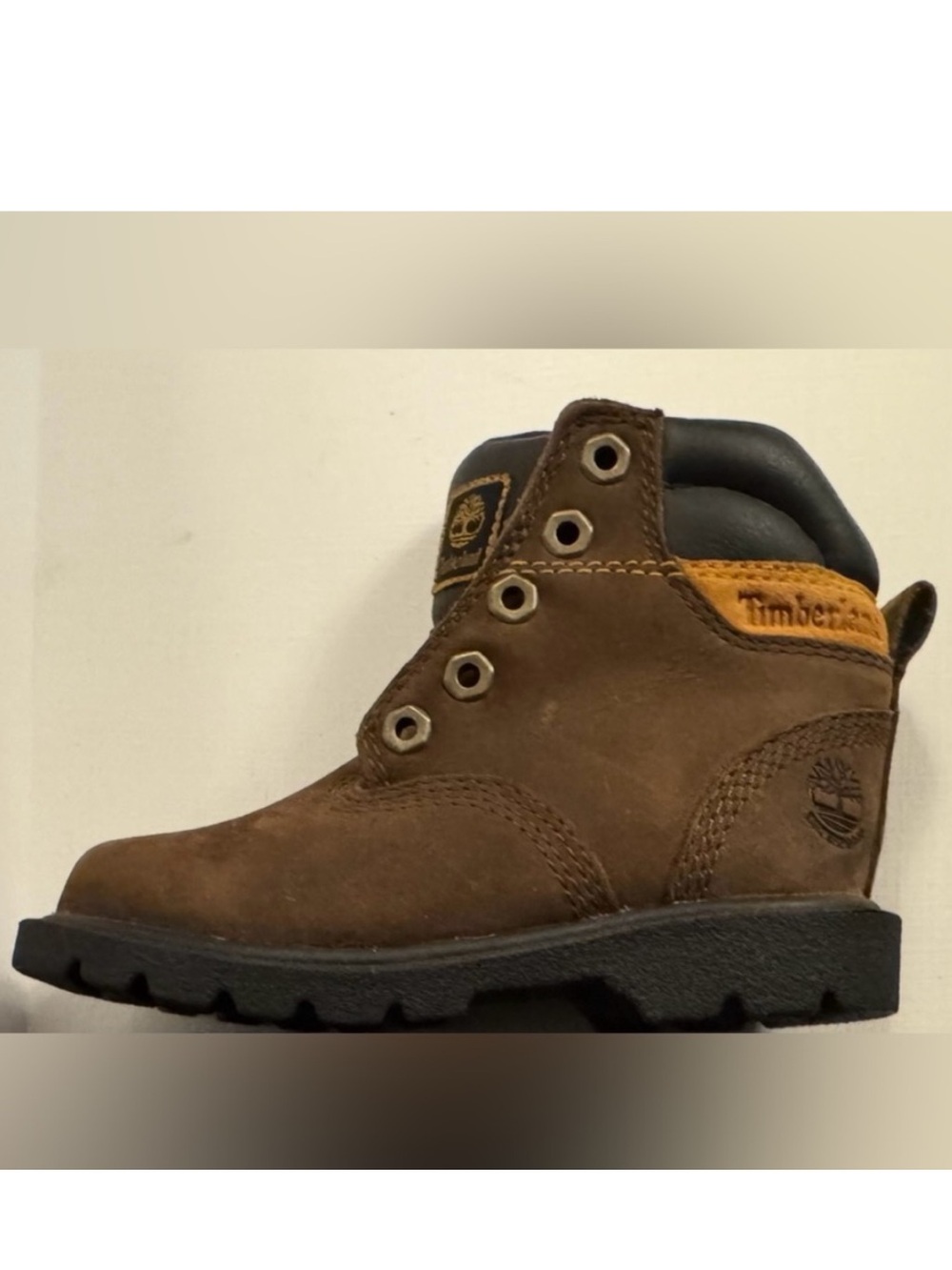 TIMBERLAND Brown Lace-up Hiking Low Top Boots Kids Toddlers 7.5